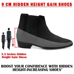 Bxxy Men 9 Cm Hidden Height Increasing Casual Block-Heel Chelsea Boot image 3