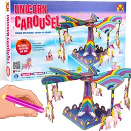 ratna's Unicorn Carousel Color Assemble & play Round & round, Merry go Round image 5