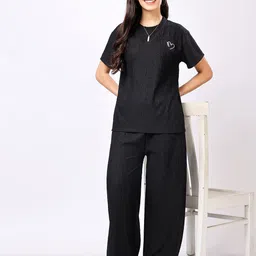 Stem Rope Women Solid Co-ord Set-image-57