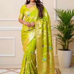 ZIKARAA Woven Design Zari Handloom Saree-picture-13
