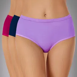 Heelium Pack Of 3 Seamless Hipster Briefs P3-W-Brief-LAVNBMRN-M image 3