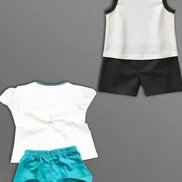HELPOM Unisex Kids Printed T-shirt with Shorts image 3