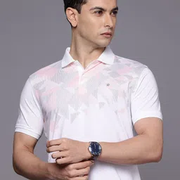 Louis Philippe Ath.Work Printed Polo Collar Slim Fit T-shirt-picture-35