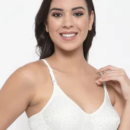 shyam sons flair Shyam Sons Set of FLAIR Orange, White Seamed Non Padded Printed Bra image 5