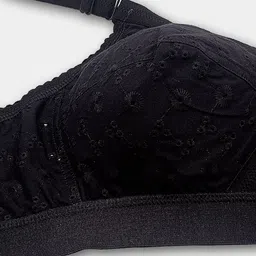 Trylo Krutika Chikan Pure Cotton Non-Padded Non-Wired Full Coverage Bra image 4