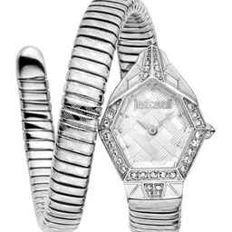Just Cavalli Women Embellished Dial & Stainless Steel Wrap Around Straps Analogue Watch JC1L303M0015-picture-27