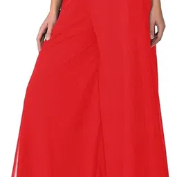 affleon Pack of 2 Women Flared Multicolor Georgette Trousers image 3