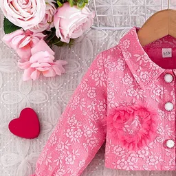 StyleCast x Revolte Infants Girls Printed Shirt Collar Coat With Skirt image 5