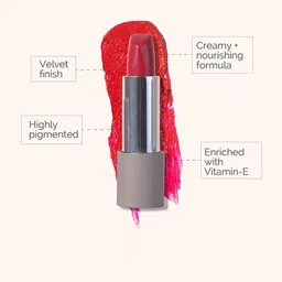O&O BEAUTY Velvet Finish Bullet Lipstick- 4.6g-Ruby Red image 5