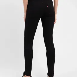 levi's Women's 710 Black Skinny Fit Mid Rise Jeans image 3