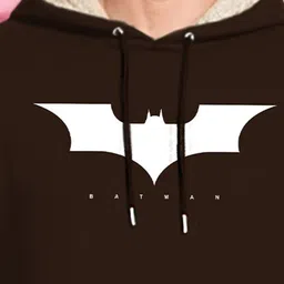 MaverIQ Men Batman Graphic Printed Hooded Sweatshirt image 4