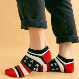 MJE Men Pack Of 5 Patterned Ankle Length Socks image 2