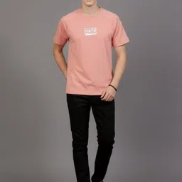 HERE&NOW Typography Printed Cotton Oversized T-shirt image 4