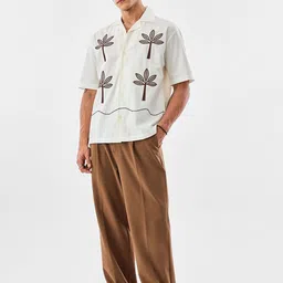 Snitch Men Embroidered Boxy Casual Shirt image 2