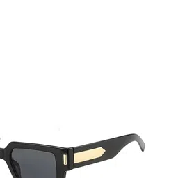 AUGEN Unisex Black Lens & Black Square Sunglasses with UV Protected Lens VI-SG-214-C1 image 4