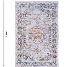 THEGASBH White Ethnic Motifs Printed Cotton Carpet image 5