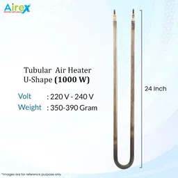 airex Heater U Shaped Tubular Heater Thermal Heater Finned Heater 1000 W Shock Proof Immersion Heater Rod image 2