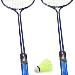 vellfire 2 PC Double Shaft Racket with 2 Nylon shuttle cock Badminton Kit-picture-35