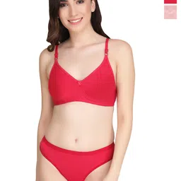 Liigne Women Pack Of 2 Everyday Non Padded Bra Pure Cotton Lingerie Set-picture-15