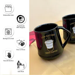 Divy Aarambh Stories Black & Gold-Toned 2 Pieces Printed Ceramic Glossy Cups And Mugs-image-10