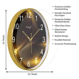 RANDOM Black & White Printed Traditional Wall Clock image 4