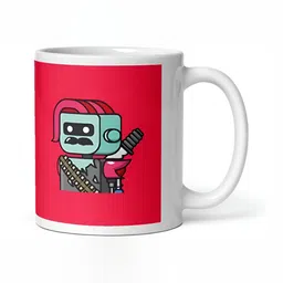 Mr UVD Red & Blue Graphic Printed Matte Ceramic Mug 350 ml-picture-13
