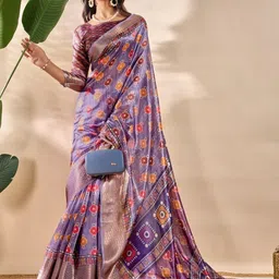 Aamish fashion Ethnic Motifs Silk Blend Handloom Mysore Silk Saree image 3