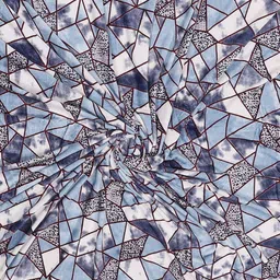 Monte Carlo Blue & Brown Geometric 240 TC King Bedsheet - 2.50 M x 2.75 M 349 GSM image 3