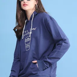DOOR74 Women Printed Hooded Sweatshirt-picture-26