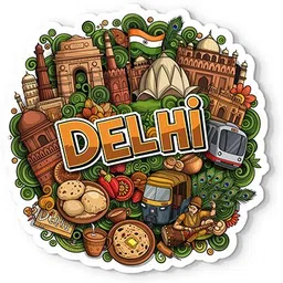 gifteeng Delhi 4mm Thick, Stylish Magnet for Fridge, Wardrobe & Metal Surfaces Fridge Magnet Pack of 1-picture-19