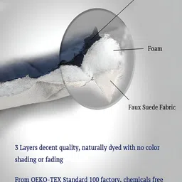 STITCHNEST Blue Self Design 3 Seater Sofa Cover image 2