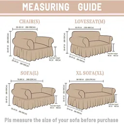 Cortina Brown Self-Design Stretchable 2-Seater Sofa Cover image 5