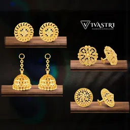VIVASTRI Women Gold-Plated Alloy Earrings-picture-17