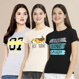 Metronaut Women Typography 3 T-shirt image 1