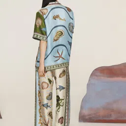 JC Mode Printed Shirt Collar Short Sleeves Shirt With Trouser image 2