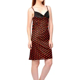 PHALIN Women Multicoloured Satin Printed Nightdress image 4