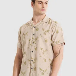 Snitch Men Relaxed Boxy Floral Opaque Printed Casual Shirt-picture-14