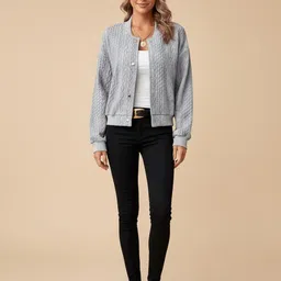 Mast & Harbour Women Cable Knit Cardigan-picture-26