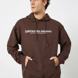 Styli Men Printed Hooded Sweatshirt image 2