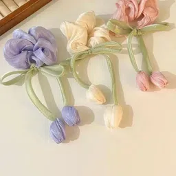 Honbon Women Set of 3 Ponytail Holders image 5