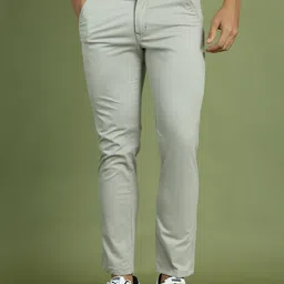 Indian Needle Men Relaxed Tapered Fit Easy Wash Chinos Trousers-image-99