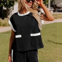 Mast & Harbour Round Neck Top & Trousers Co-Ords Set image 4