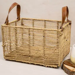 the 7th dekor Weave Natural Brown Jute Magazine Organizer image 2