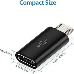 ONCRO Black Type c Female to Micro USB Male adapter converter USB C to V8 charger connector Phone Converter image 2