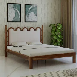 Heritage Solid Wood Queen Size Bed Non Storage in Provincial Teak Finish-image-93