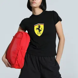 PUMA Motorsport Women Ferrari Race Big Shield Graphic Printed Slim Fit T-shirt-image-66