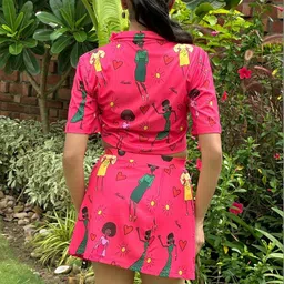 BAESD Women Printed Shirt with Skirt image 5