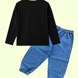 BAESD Kids Printed Round Neck T-Shirt With Joggers Clothing Set image 2