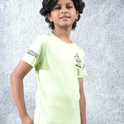 Crimsoune Club Boys Typography Printed Round Neck Short Sleeves Tshirt-image-63