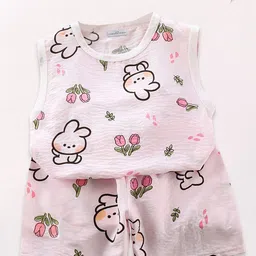 FOREVER FRIDAY Girls Printed Round Neck T-Shirt With Shorts-picture-38